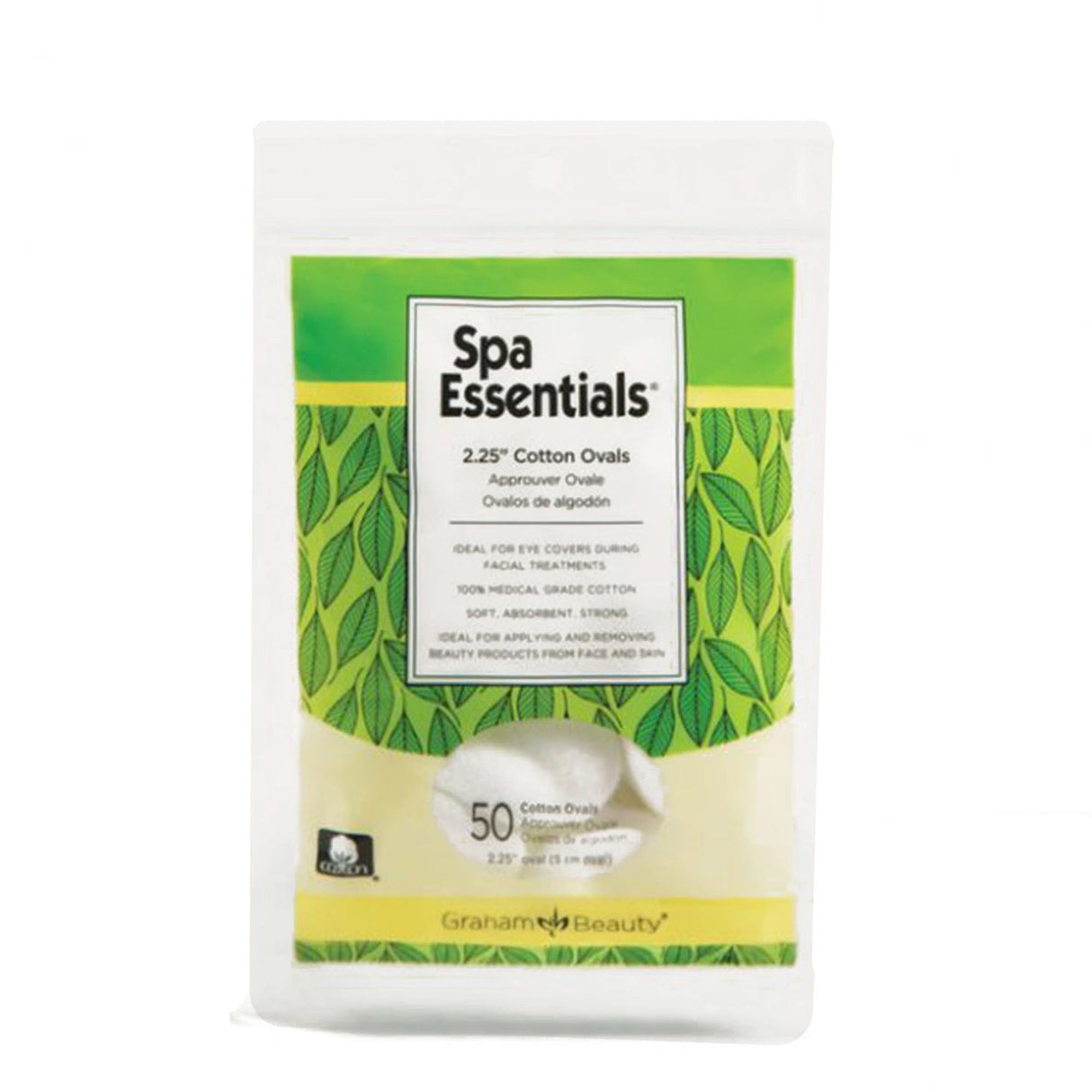 Graham Spa Essentials 55499 Cotton Oval Eye Pad