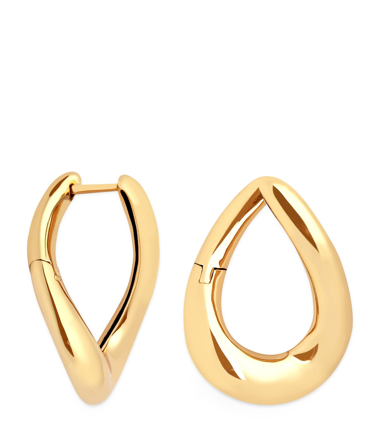 Astrid & Miyu Gold-Plated Silver Molten Hoop Earrings | Abqstore AE