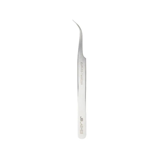 JB Lashes Pro-Curved Tweezers, Stainless Steel