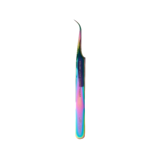 JB Lashes Pro-Volume Ultra Curved Tweezer, Titanium
