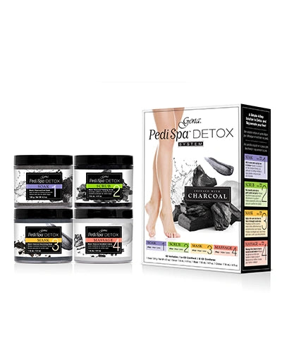 Gena Pedi Spa Detox Black Charcoal 4pc Kit