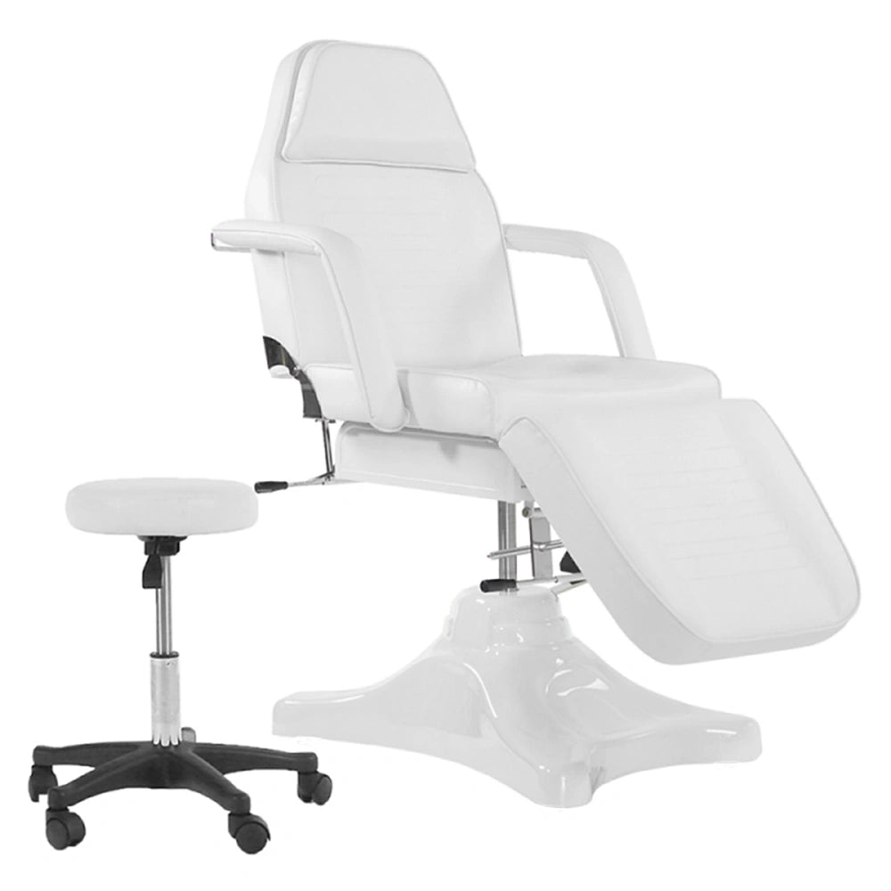 Hydraulic Spa Treatment Table 90 Degree Full Sitting Position Facial Bed, Chair With Free Beauty Stool