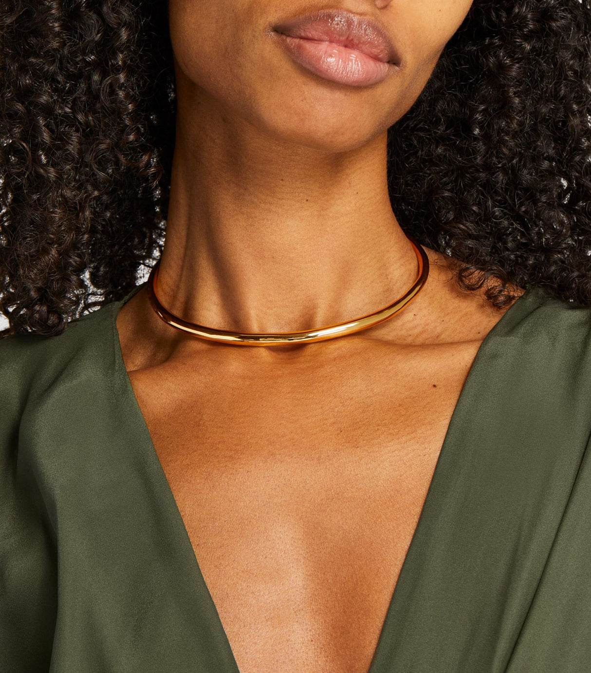 Alexis Bittar Gold-Plated Thin Collar Necklace | Abq AE