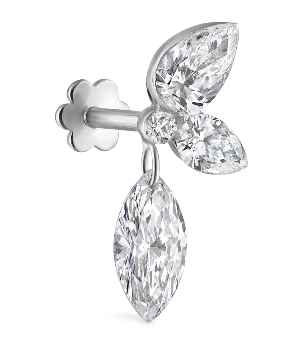 MARIA TASH  Grand Marquise Pear Diamond Echo Earring (Direction A, 13.7mm) | Abqstore AE